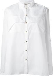 Layered Detailing Shirt Women Cotton 36, White