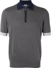 Colour Block Polo Shirt Men Cotton 52, Grey