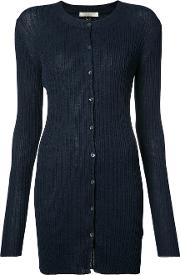 Long Length Buttoned Cardigan Women Polyamideviscose 38, Blue