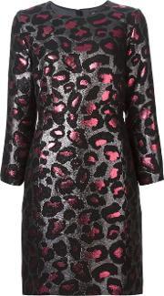 Leopard Lurex Brocade Dress Women Cottonpolyamidepolyestermetallic Fibre 4, Women's, Black