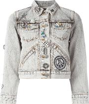 Embellished Shrunken Denim Jacket 