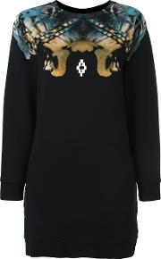 Abstract Print Sweatshirt Women Cotton Xs, Women's, Black