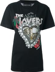 'the Lovers' T Shirt Women Cotton 44, Black