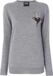Embroidery And Sequin Polar Sweatshirt 