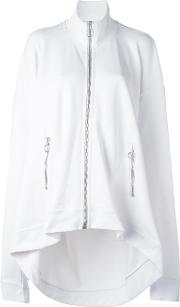 Marques'almeida 'oversized' Zip Up Cardigan Women Cottonpolyamide S, White 