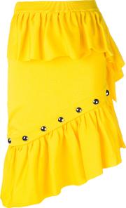 Marques'almeida Studded Ruffle Skirt Women Polypropylene M, Yelloworange 