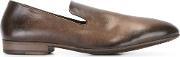 Round Toe Slippers Men Leather 41.5, Brown