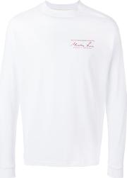 Logo Print Sweatshirt Unisex Cotton S, White