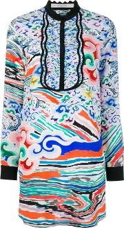 'rainbow Cloud' Print Mini Dress Women Silkviscose 8, Women's, Black