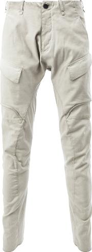 Fitted Tapered Trousers Men Cottonspandexelastane 52, Nudeneutrals
