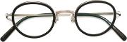 Round Frame Glasses Unisex Acetatetitanium One Size, Black