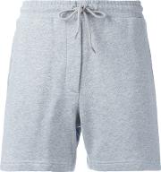 Embroidered Logo Shorts Women Cotton Xs, Grey