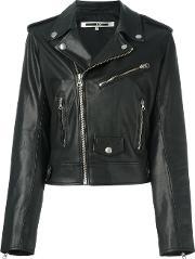 Multi Zip Biker Jacket Women Leatherpolyester 42, Women's, Black
