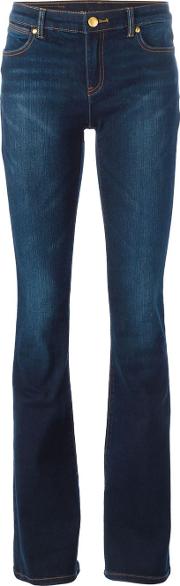 Flared Jeans Women Cottonpolyesterspandexelastane 2, Blue