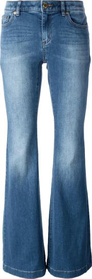Flared Jeans Women Cottonpolyesterspandexelastane 4, Blue
