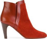 Michel Vivien Sabina Ankle Boots Women Leathersuede 39, Red 
