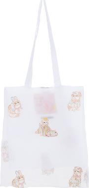Cats Tote Bag Women Polyester One Size, White