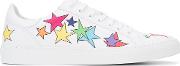 Star Lace Up Sneakers Women Leatherrubber 37, White