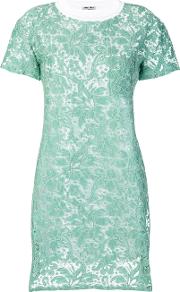 Miu Miu Lace Shift Dress Women Silkcotton L, Green 