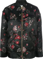 Floral Bomber Jacket Women Polyesterviscose 40, Black