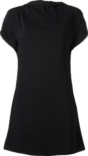 Gathered Back Mini Dress Women Polyester 46, Black