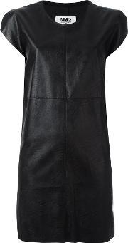 Panelled Mini Dress Women Polyurethaneviscose 38, Women's, Black