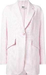 Striped Blazer Women Polyester 38, Pinkpurple