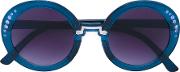 Round Frame Sunglasses Kids Acrylic One Size, Blue