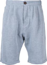 Tapered Shorts Men Linenflaxcotton 40, Grey