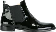 Chelsea Boots Kids Leatherpatent Leatherrubber 40, Black