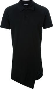 Long Asymmetric Polo Shirt Men Cotton 50