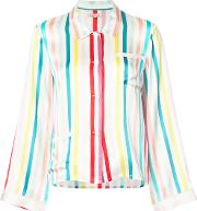 Striped Pyjaa Shirt Woen Silk