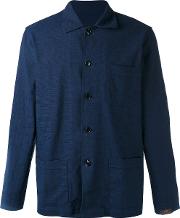 Shirt Jacket Men Cottonlinenflaxspandexelastane S, Blue