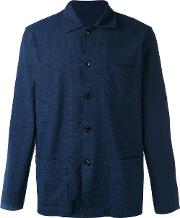Shirt Jacket Men Linenflaxcottonspandexelastane S, Blue