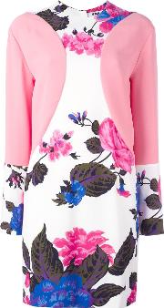 Floral Print Dress Women Polyesterviscose 48, Pinkpurple