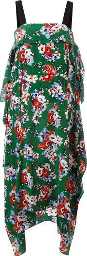 Floral Print Dress Women Silk 40