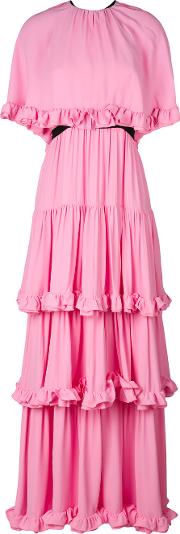Tiered Ruffle Trim Gown 