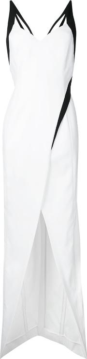 Cut Out Gown Women Polyesterspandexelastaneviscose 38, White