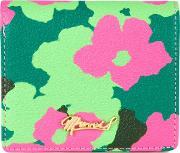 Floral Print Wallet Women Leather One Size, Women's, Green