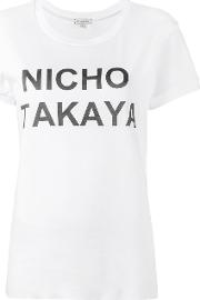 Nicho Takaya T Shirt Women Cotton Xs, White