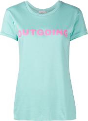 Outgoing Print T Shirt Women Viscose Xs, Green