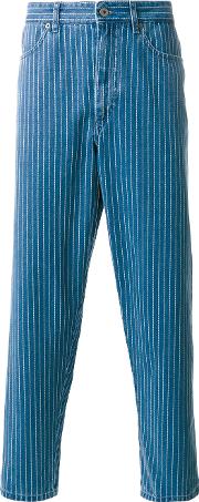 Boxer Pinstripe Jeans Men Cotton 30, Blue