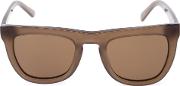 Flat Top Sunglasses Women Acetate One Size, Brown
