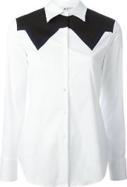 Geometric Panel Shirt Women Cottonpolyamidespandexelastane M, White