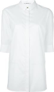 Three Quarter Sleeve Shirt Women Cotton Xs, White