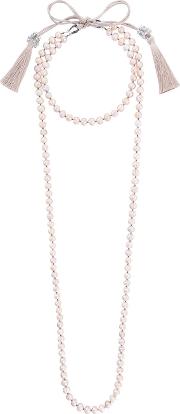 Faux Pearl Layered Necklace 