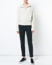 Cable Knit Zipped Cardigan 