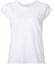 Ripped Sleeves T Shirt Women Cotton M, White