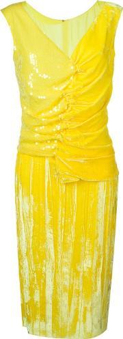 Sequin Dress Women Silkviscose 40, Women's, Yelloworange