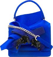 Knotted Cross Body Bag Women Silkcotton One Size, Blue